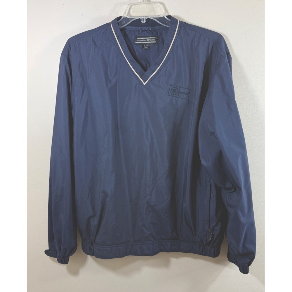Cutter & Buck WindTec Pullover Mens XL Tall Blue V Neck Windbreaker Golf